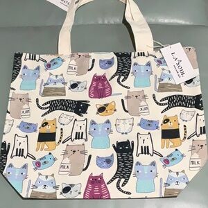 Cat Print Tote Bags